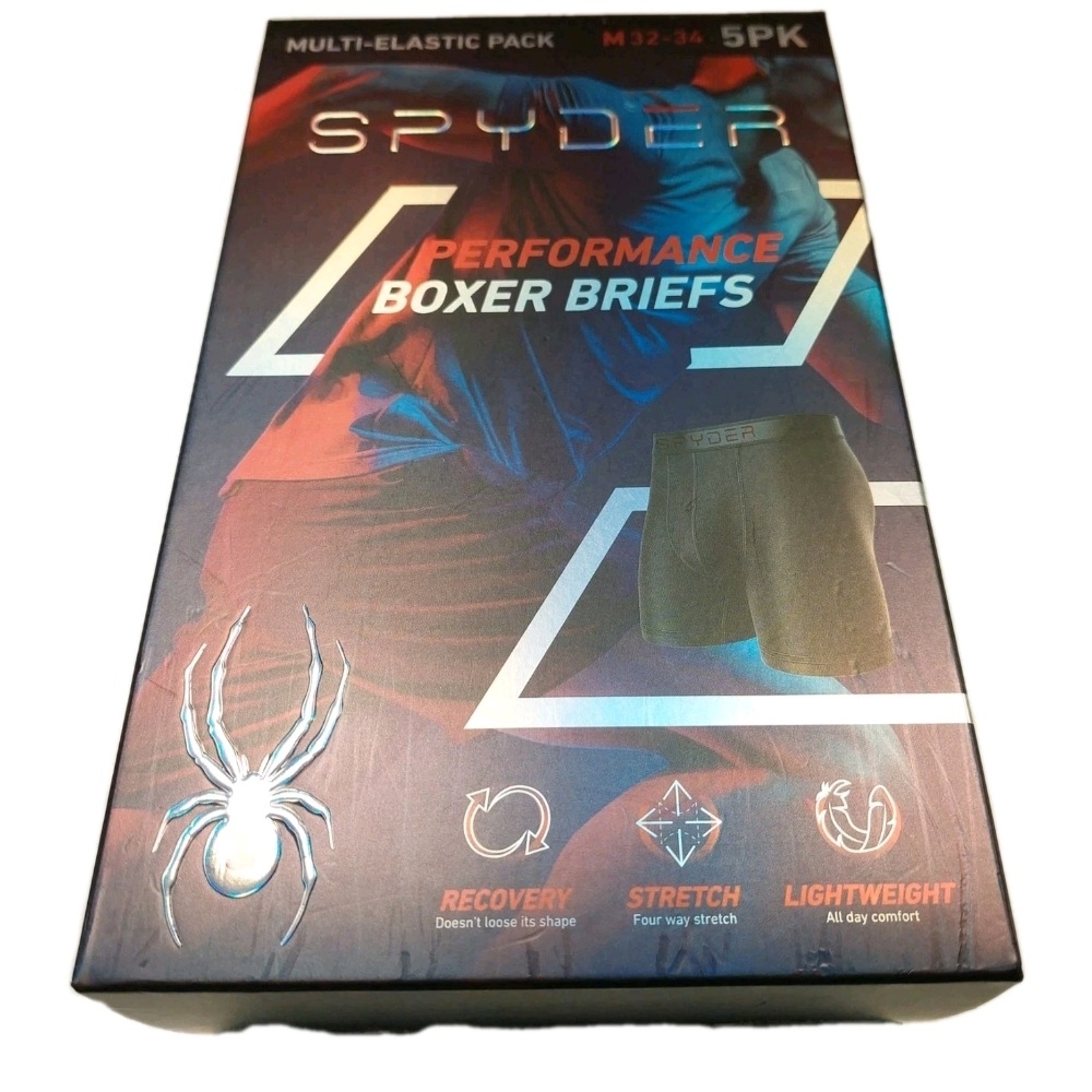 Spyder - Men's Performance Boxer Briefs - Multi-Color 5-Pack - Picture 8 of 12